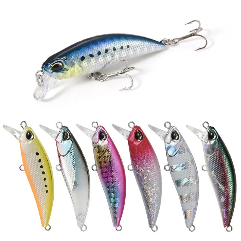 Sinking Minnow Fishing Lure Wobblers Hard Artificial Bait 3D Eyes 48mm 4.3g High Quality Crankbait Plastic Baits Fish Pesca | Спорт и