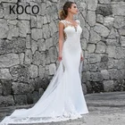 Женское свадебное платье-Русалка MACDUGAL, шифоновое пляжное платье с цветочной аппликацией, лето 2021