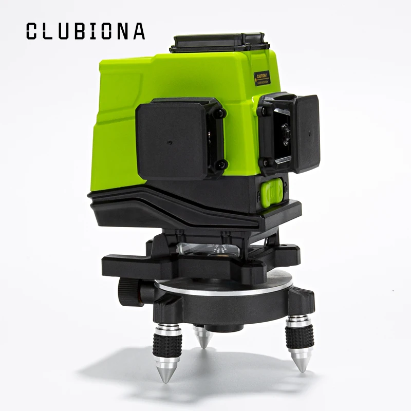 Clubiona IE12 немецкий лазерный модуль напольный и настенный Мощные зеленые линии дистанционного управления 3D лазерный уровень с литий-ионной батареей