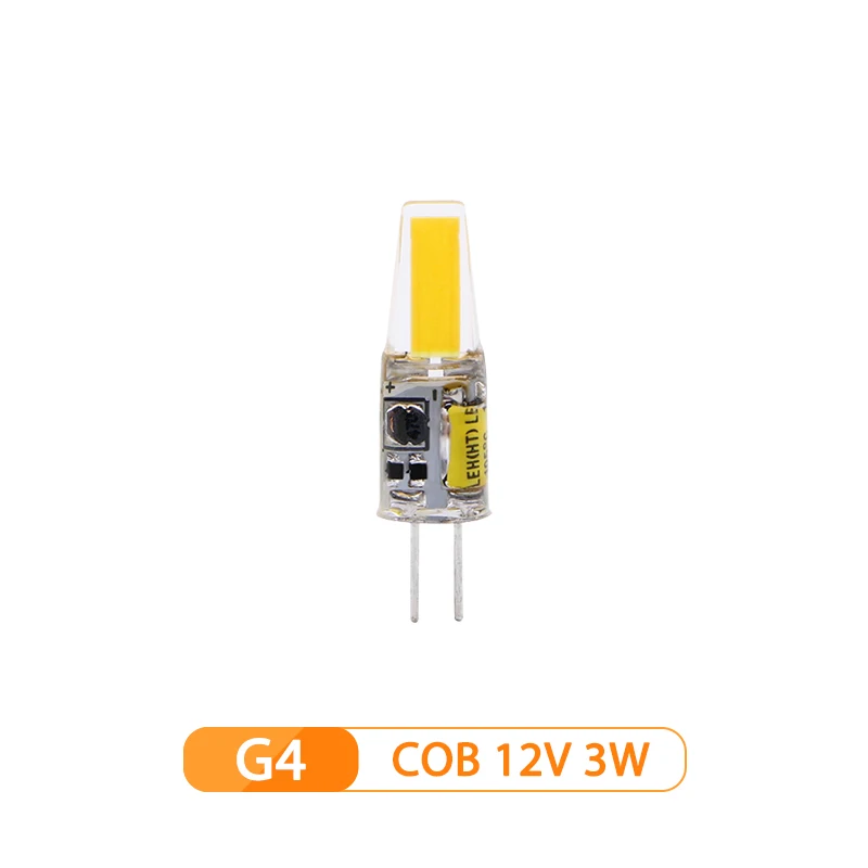 G4 AC 12V 3W 10 шт./лот Светодиодный лампа G4 G9 E14 затемнения 220V 6 Вт, 9 Вт COB SMD светодиодный заменить галогенные лампы люстры лампы - Испускаемый цвет: G4 AC 12V 3W