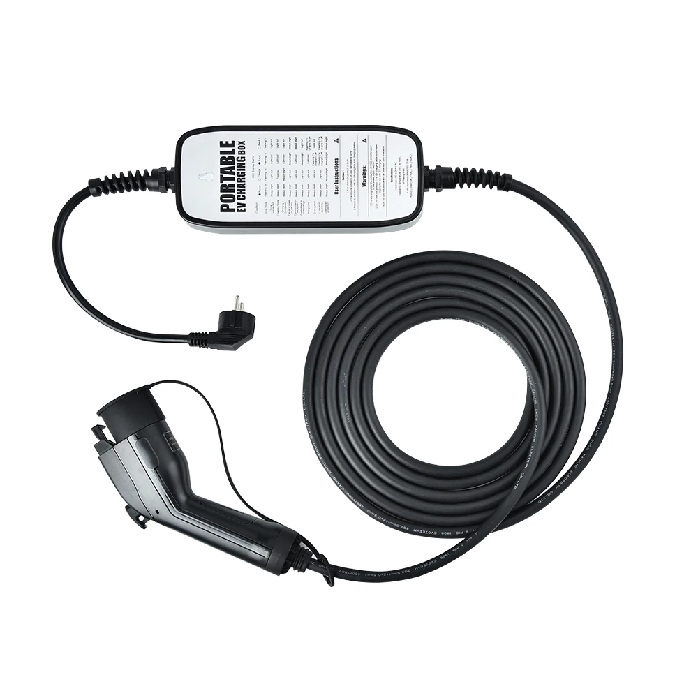 Портативное зарядное устройство для электромобиля тип 2 разъем J1772 8A 10A 13A 16A 220 В |