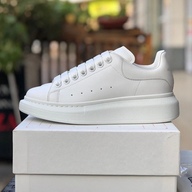 

Couple sneakers fashion white shoes women 2020 spring, summer and autumn casual leather thick-soled increased sneakers women
