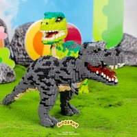 hand made model jurassic dinosaur diamond small building blocks tyrannosaurus christmas gifts for kids brick toys