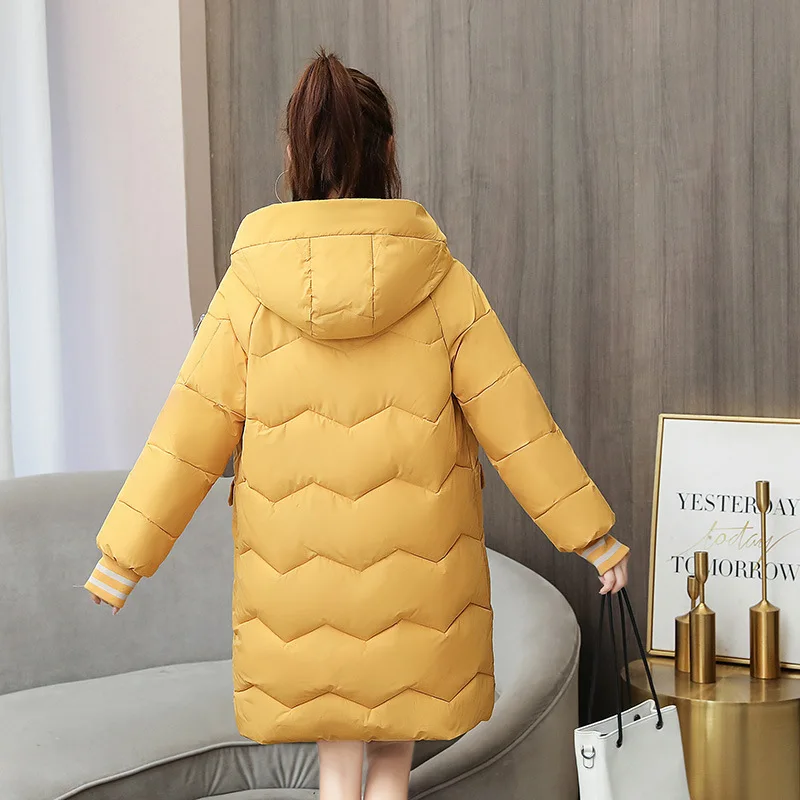 WYWMY Long Winter Jacket Women Parka Hooded Warm Winter Coat Windbreaker Women Cotton Padded Jacket Lady Puffer Coat