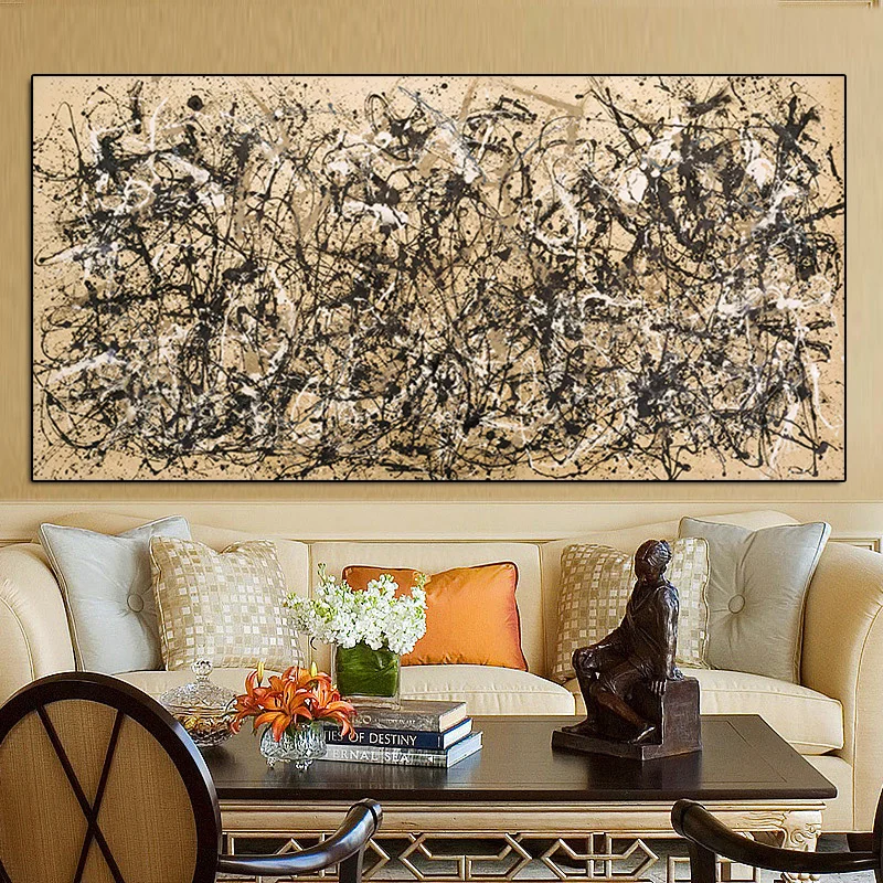 

Famous Paintings Art Jackson Pollock Abstract Autumn Canvas Painting Posters and Prints Wall Art Pictures for Home Decoration