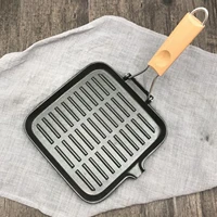 square nonstick griddle frying outdoor camping foldable grill pan cooking