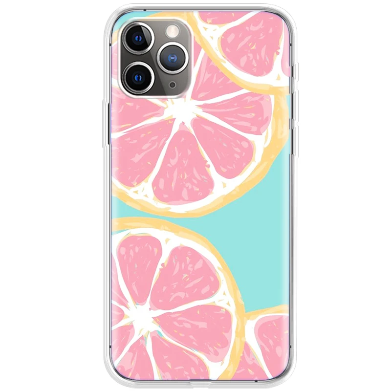 

Refreshing Lemon Soft Silicone Case For iPhone SE 2020 6 6s 7 8 Plus 12 Pro Max 11 Pro Max X XR XS Max Mini Back Cover Shell Cas