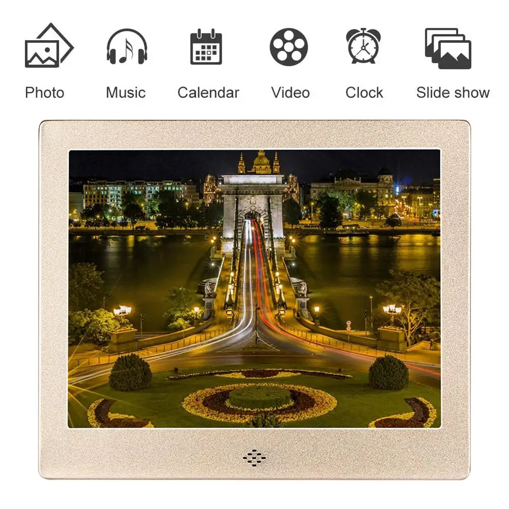 Новейшая 8 дюймовая металлическая цифровая фоторамка с дистанционным