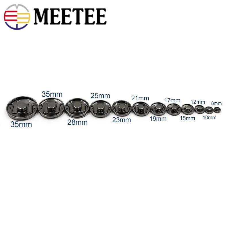 Металлическая кнопка Meetee 100 комплектов 8-30 мм латунная для шитья самостоятельного