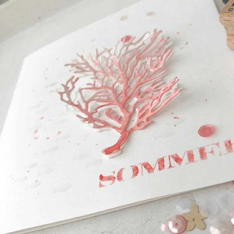 Красивые металлические Вырубные штампы кораллового цвета для изготовления