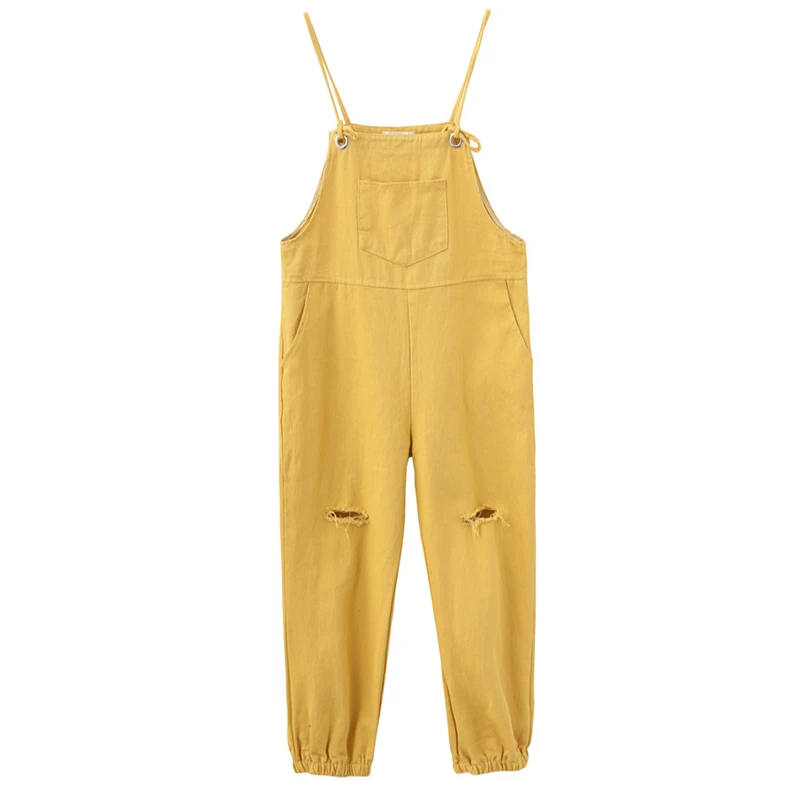 Женские джинсовые комбинезоны свободного покроя повседневные капри без