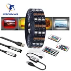 RGB светодиодный ная лента 5V USB цветная 30 светодиодный SM SMD 5050 гибкая 3172444 клавиш Bluetooth-совместимое освещение для телевизора подсветка декора комнаты