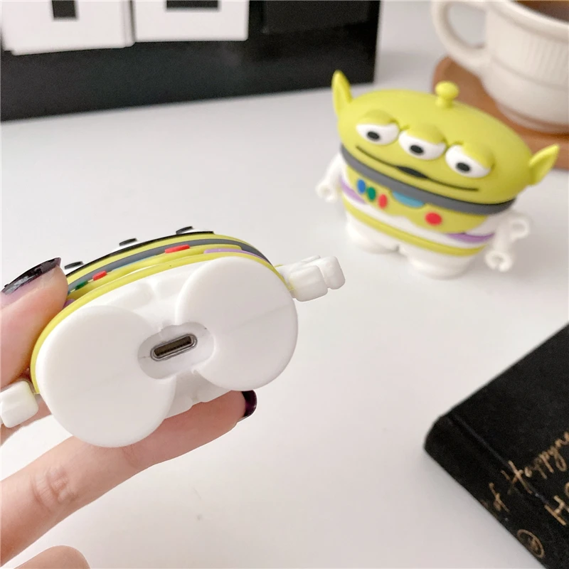 silicone toy story buzz airpods case disney anime cartoon wireless earphones protection cover free global shipping