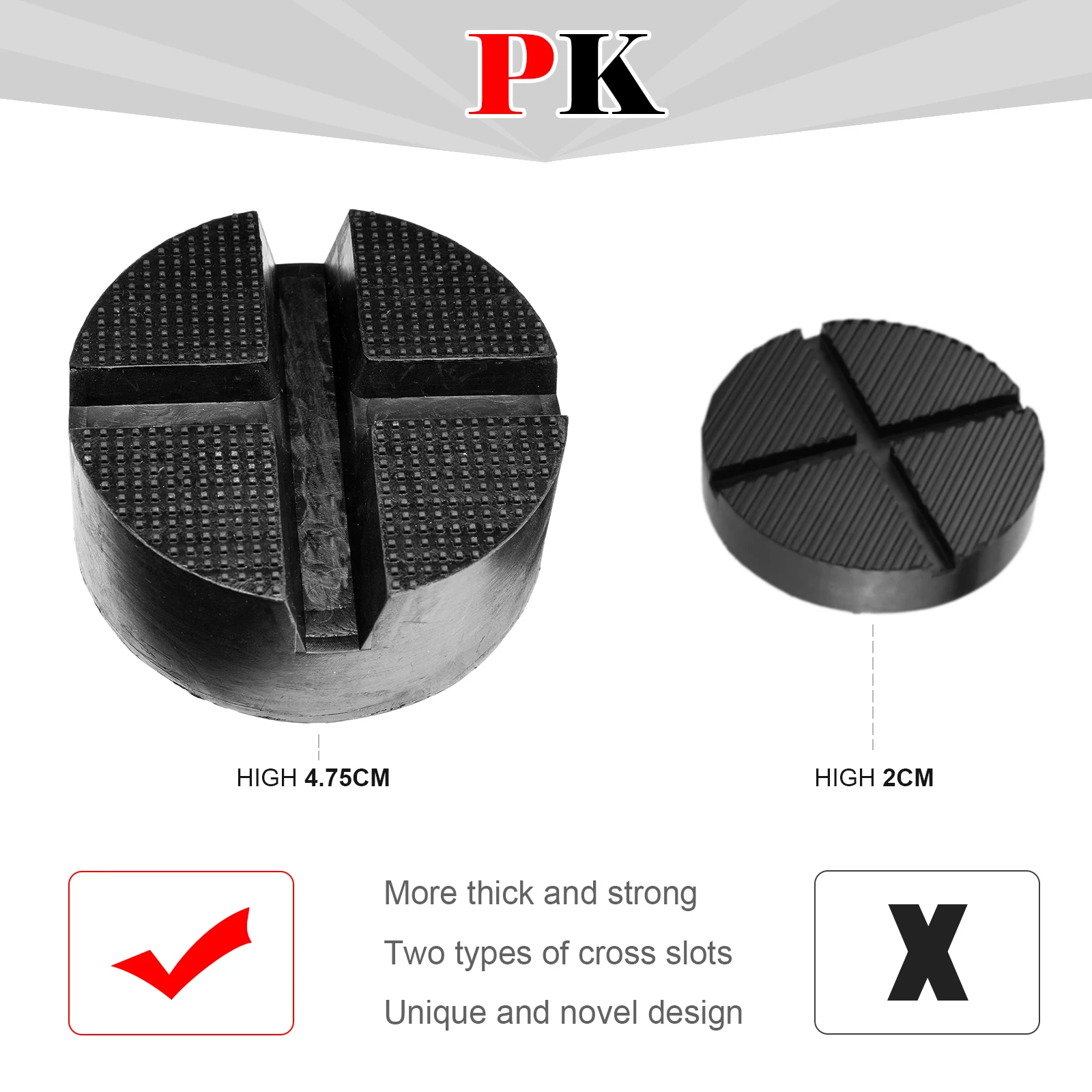 Универсальный автомобильный резиновый крестообразный переходник с прорезью под