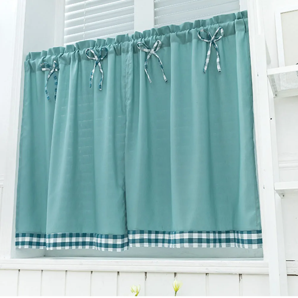Короткая занавеска Valance для гостиной в пасторальном стиле кухни спальни с бантом