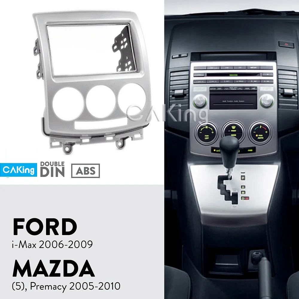 Двойная Din Автомобильная радиопанель Fascia ДЛЯ Mazda 5 Premacy 2005 2010 комплект приборной
