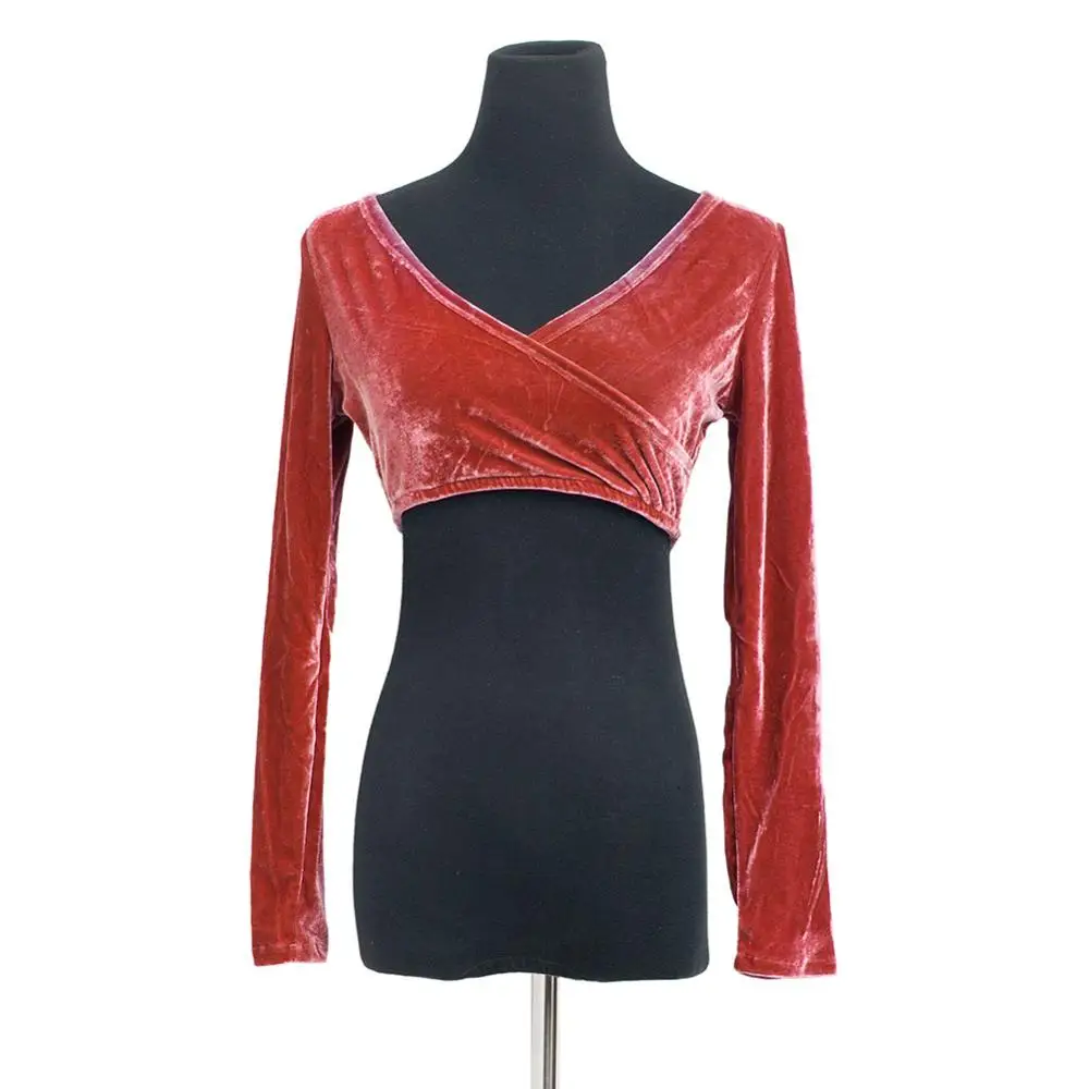 Топ для танца живота с длинным рукавом и V образным вырезом|Танец живота| |