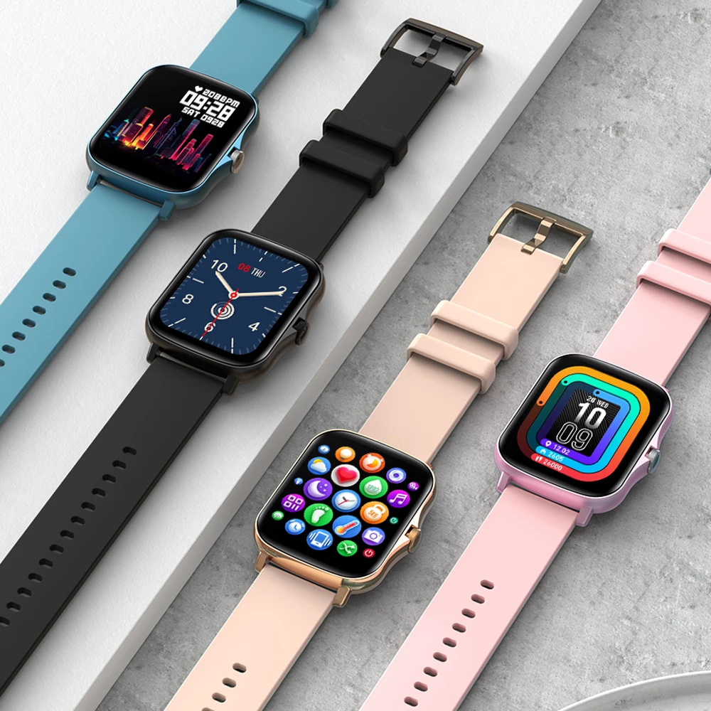

M juniu Smartwatch 1.7 Inch Full Touch DIY Watch Face Smart Watch Men Women PK P8 Plus GTS 2 Fitness Bracelet Android IOS