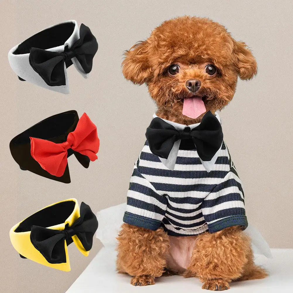 Регулируемый хлопок домашних животных галстук бабочка для больших средних собак