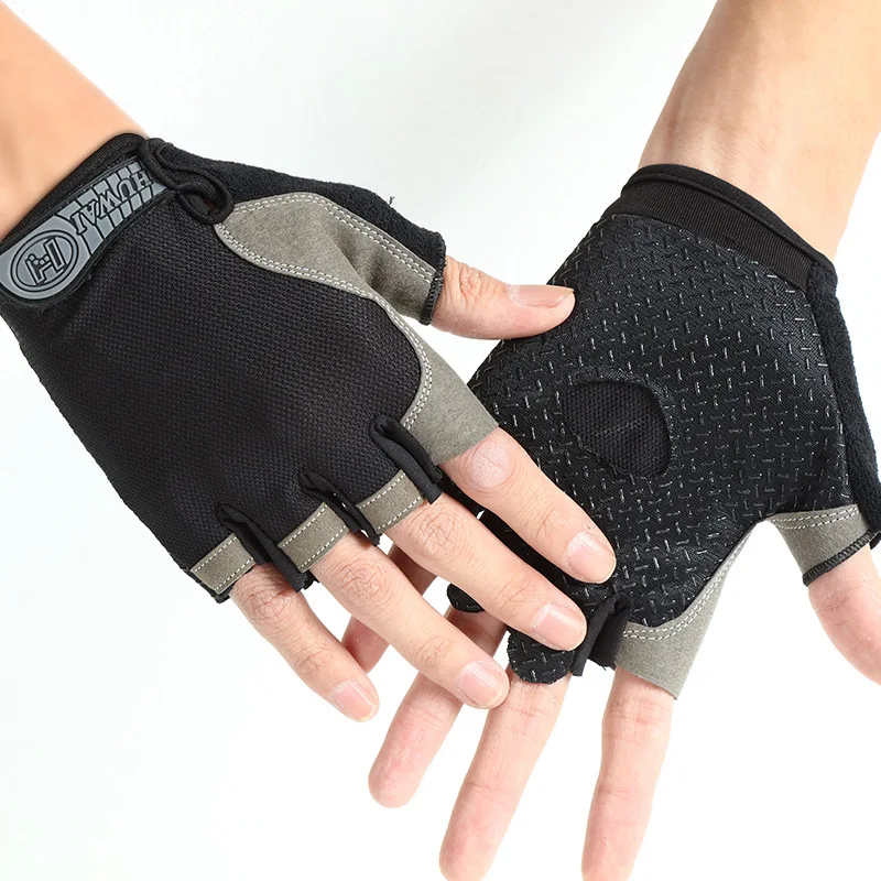

2021 New Tactical Gloves Summer Black Color Matching Outdoor Sports Half-finger Gloves for Men Fitness Riding Fingerless Gloves