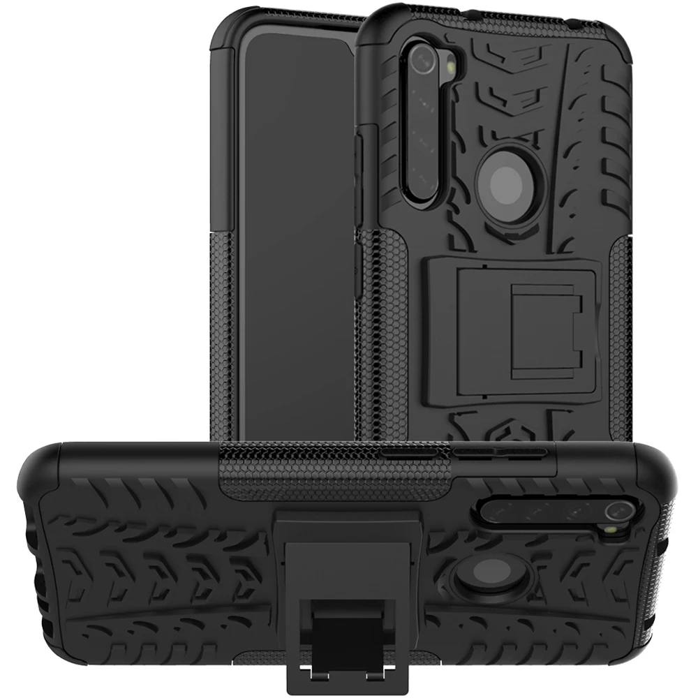 Гибридный жесткий чехол для Xiaomi redmi note 8 противоударный силиконовый прочный