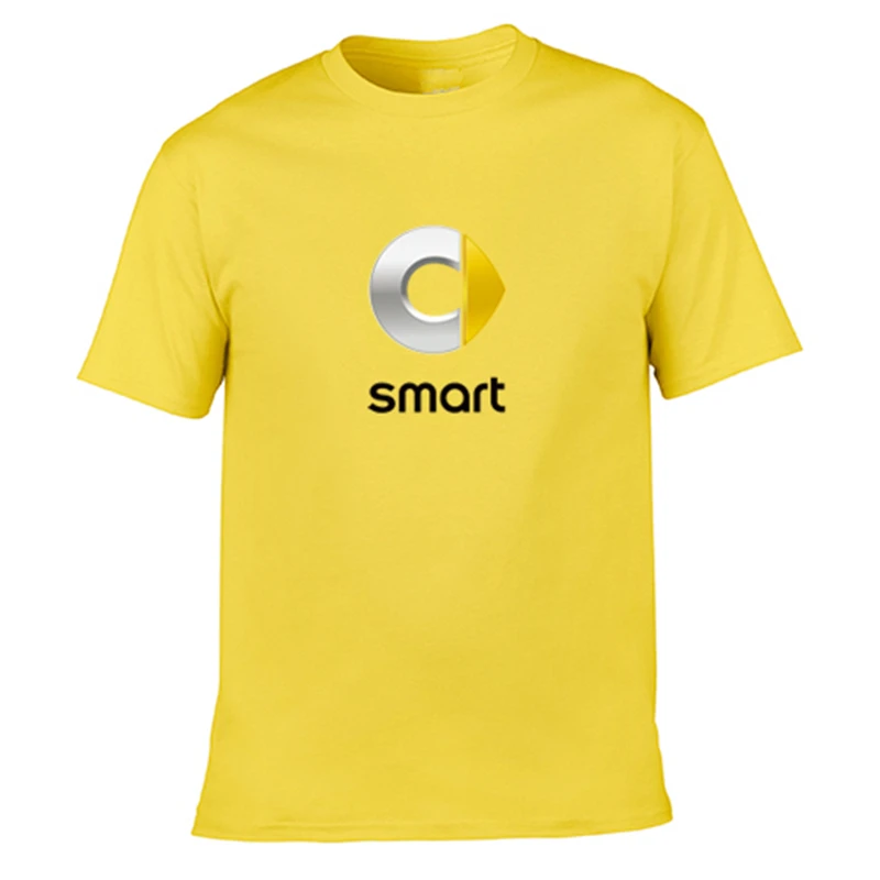 

Men's summer SMART car LOGO pure cotton printing sports leisure sweat-absorbent comfortable leisure short-sleeved F17