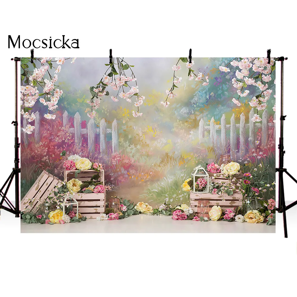 Abstract Flower Backdrop Spring Scenery Newborn Kids Portrait Background for Photography Studio Garden Flowers Children | Электроника