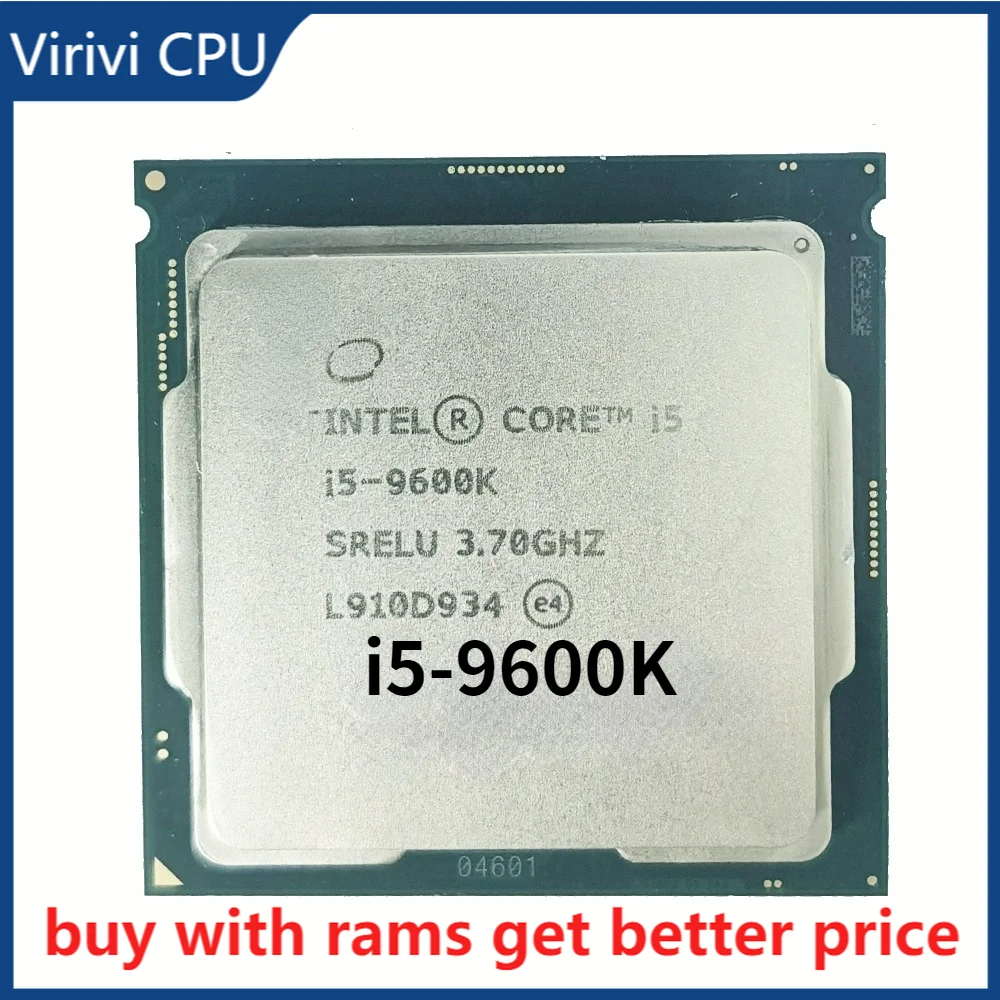 

Процессор Intel Core i5-9600K i5 9600K 3,7 ГГц шестиядерный шестипоточный процессор 9M 95W LGA 1151