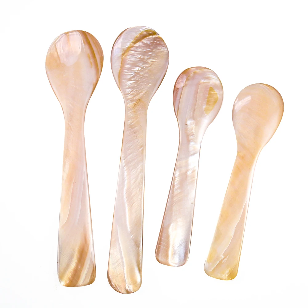 1 шт. природный раковины мороженое Кофе ложкой деревянной перламутр ракушки