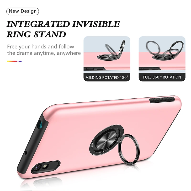

For Xiaomi Redmi Note 9 Pro Case Luxury Shockproof Ring Stand Cover For Xiomi Redmi Note 9S 9 S 9Pro Car Magnetic Holder Cases