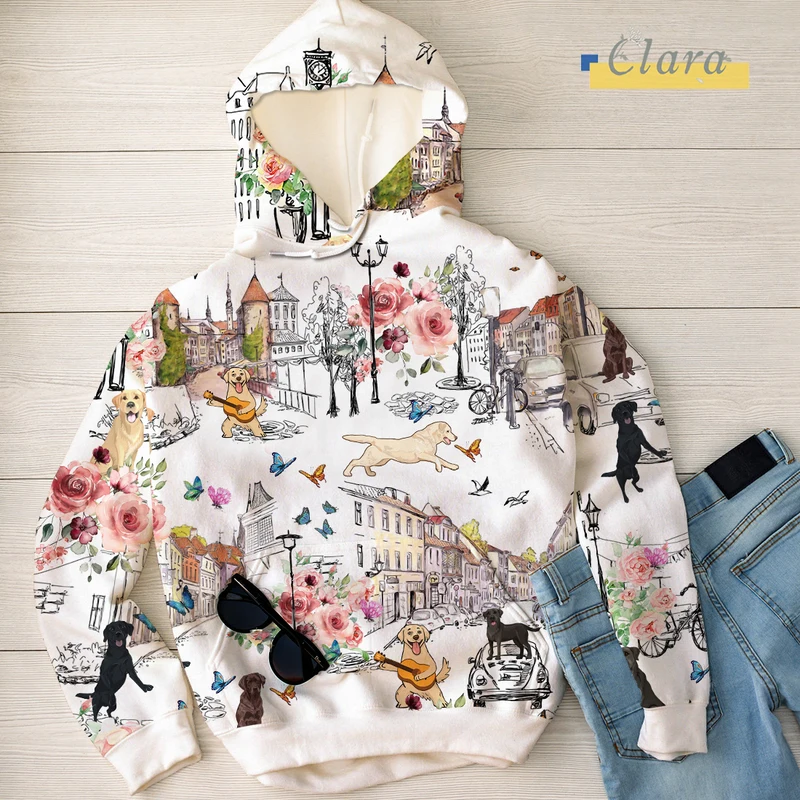 

2021 Summer Hot Sale Men Hoodies Big Size Long Sleeve Anime Men Clothing Oversized Dog Butterfly Sport Sweatshirts