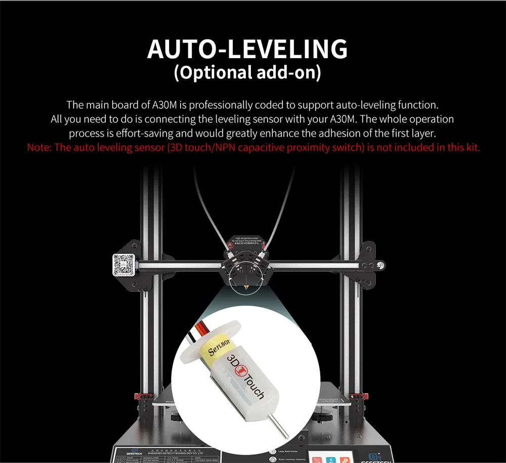 GEEETECH A30M с открытым исходным кодом 2 в 1 смешанный 3d принтер 320*320*410 мм площадь 60 мм/сек. Защита паролем, сенсорный экран, двойная ось z