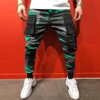 mens joggers sports camouflage pants hip hop trousers printed casual sweatpants slim fit muti pockets male tactical overalls