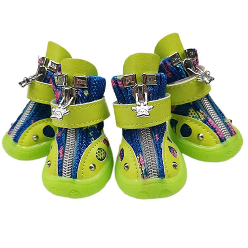 Обувь для собак и кошек носки щенков светоотражающие противоскользящие Сапоги