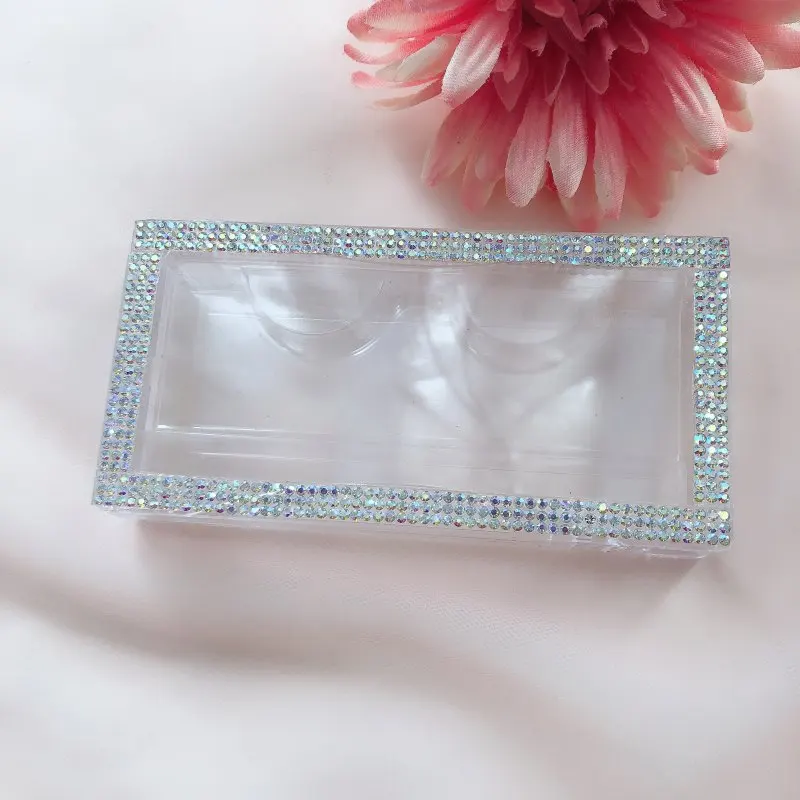 10pcs/lot rhinestone lash box High Quality Drawer 3D 5D Mink Eyelashes Glitter Rhinestone Lashes Box | Красота и здоровье