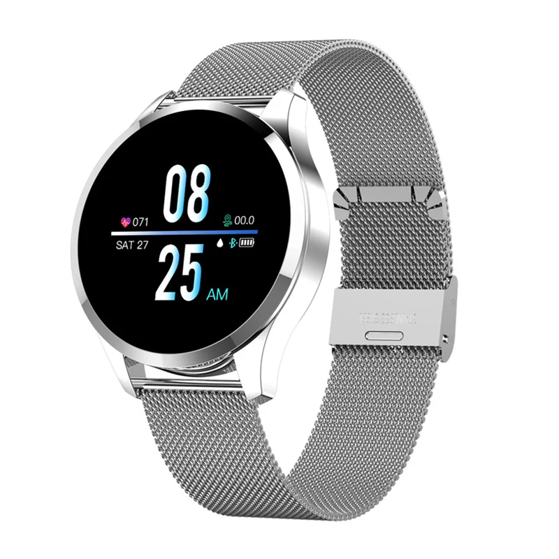 sliver Умные часы Q9, водонепроницаемые, gps, дистанция, Bluetooth, умные часы, для мужчин, пульсометр, фитнес-трекер, Q8, браслет, Android, IOS - Цвет: sliver