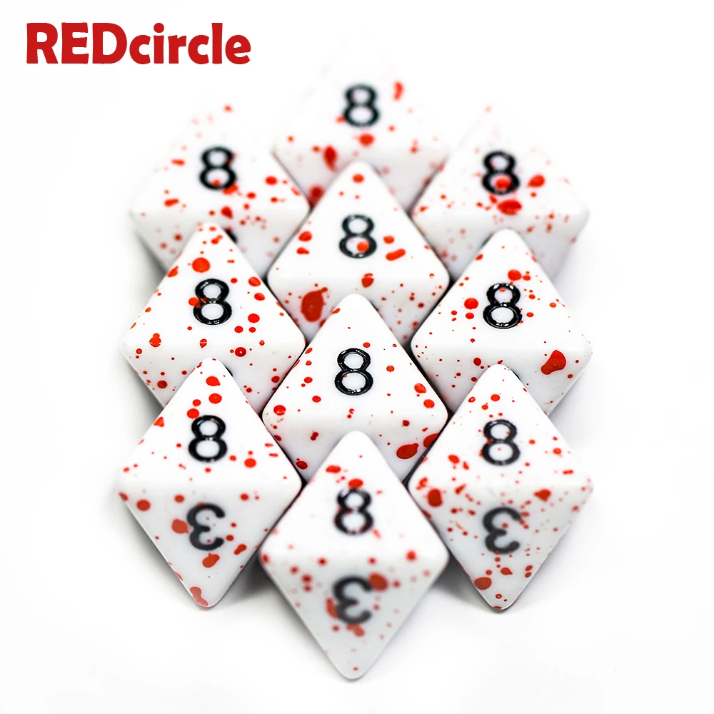 Набор многосторонних непрозрачных цифровых кубиков для игры на доску 10