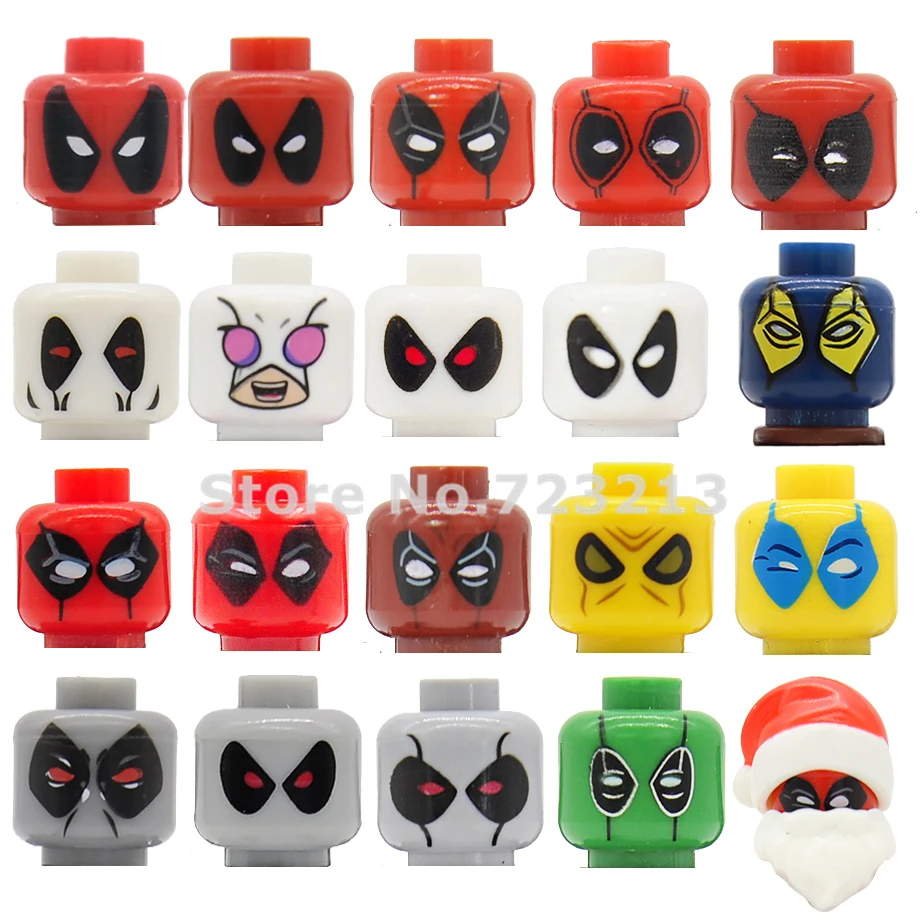 Feleph один Уэйд Уинстон Уилсон фигурка головы Гвен бассейн строительные блоки