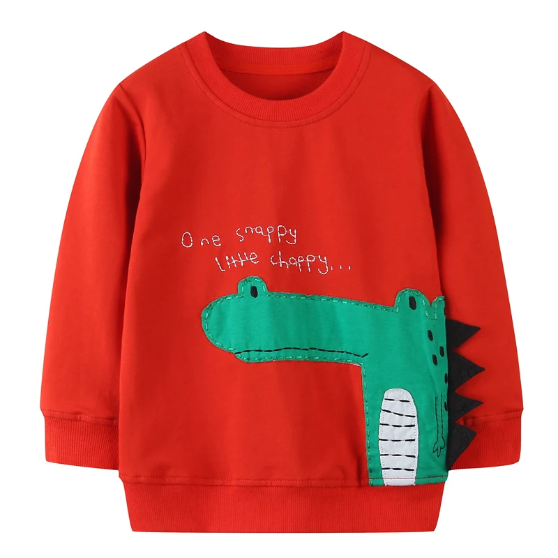 

Brand New 1-7Y Girls Sweatshirt Tops Children t shirt Blouses Quality 100% Terry Cotton Christmas Dinosaur Kids Clothes Tee Tops