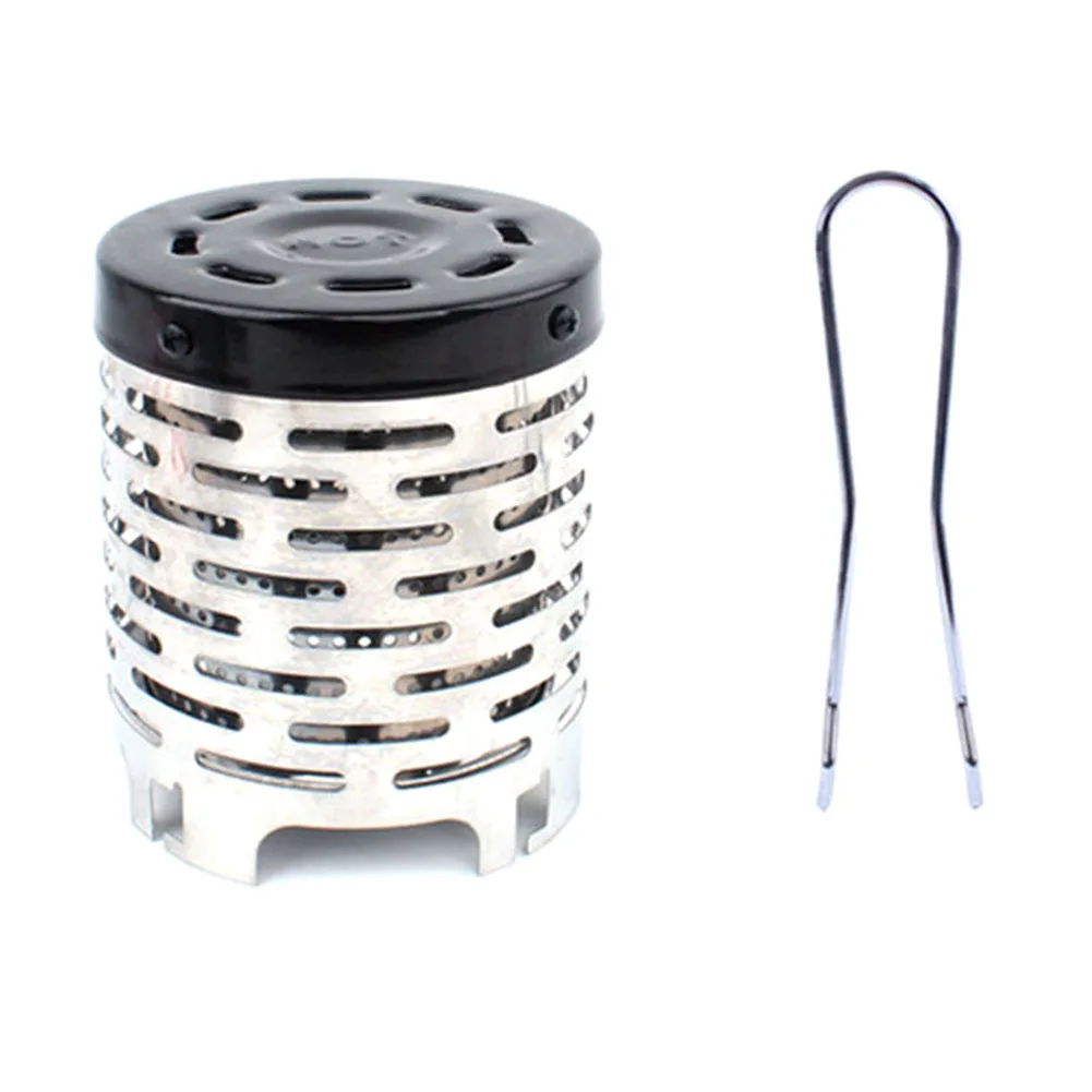 

Portable Mini Camping Heater Cap Outdoor Gas Stove Cover Warmer Heater Stainless Steel SM
