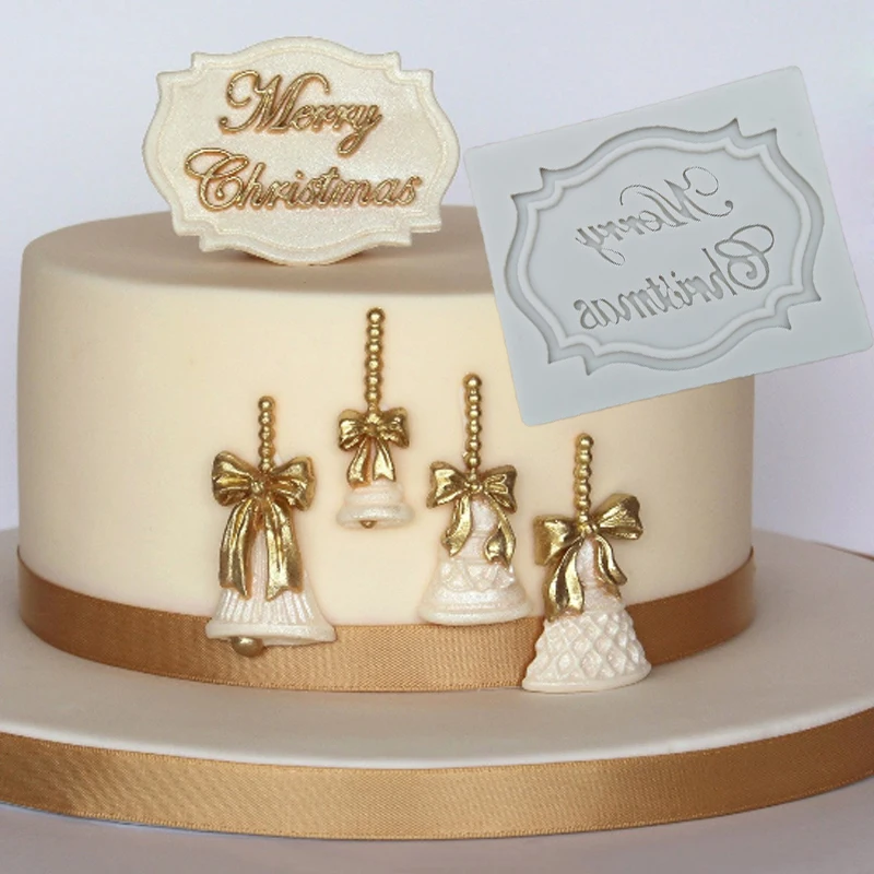 Счастливого Рождества мини форма для налета помадка искусственная силиконовая