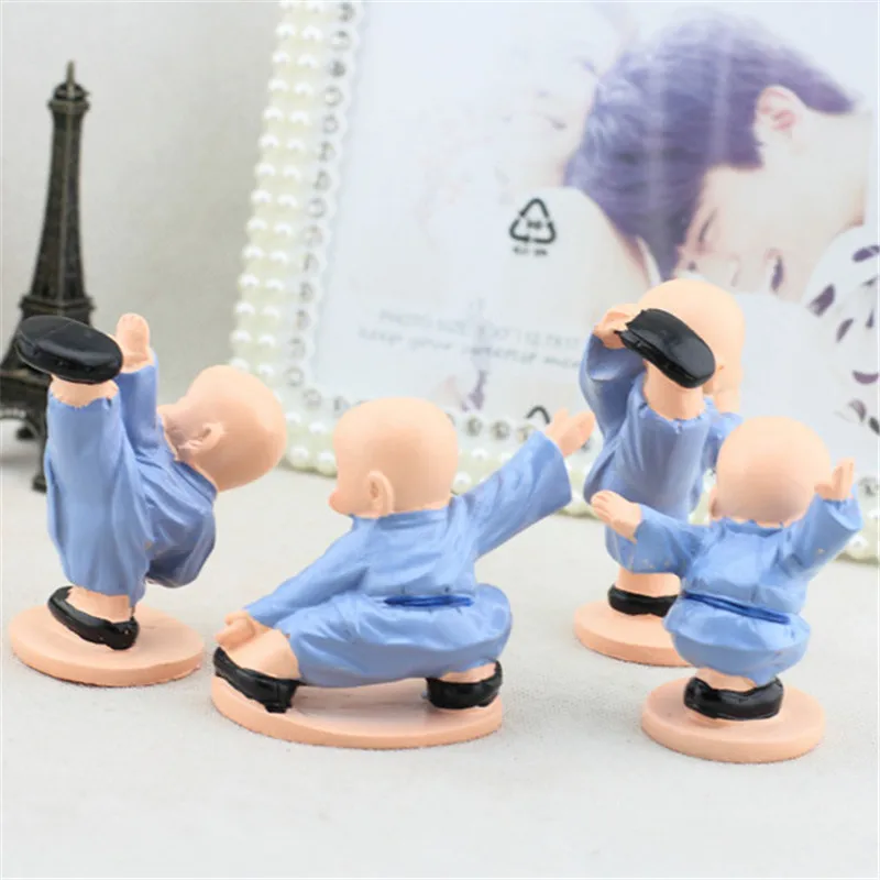 

Chinese Kungfu Monk Figurine Buddha Statue Tathagata India Yoga Mandala Sculptures Resin Car Decor Ornaments Gifts