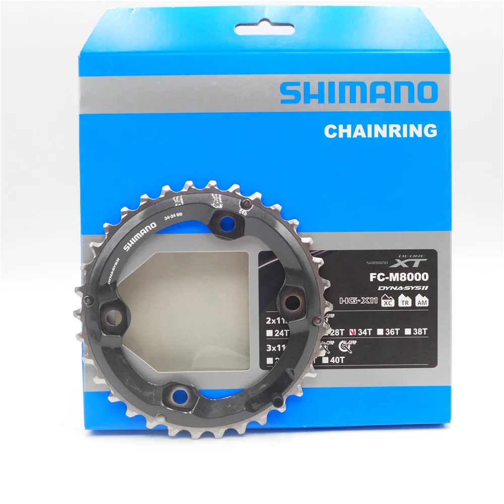 

Система Шатунов Shimano FC-M8000, 22 скорости, передняя звезда 34T 36T 38T