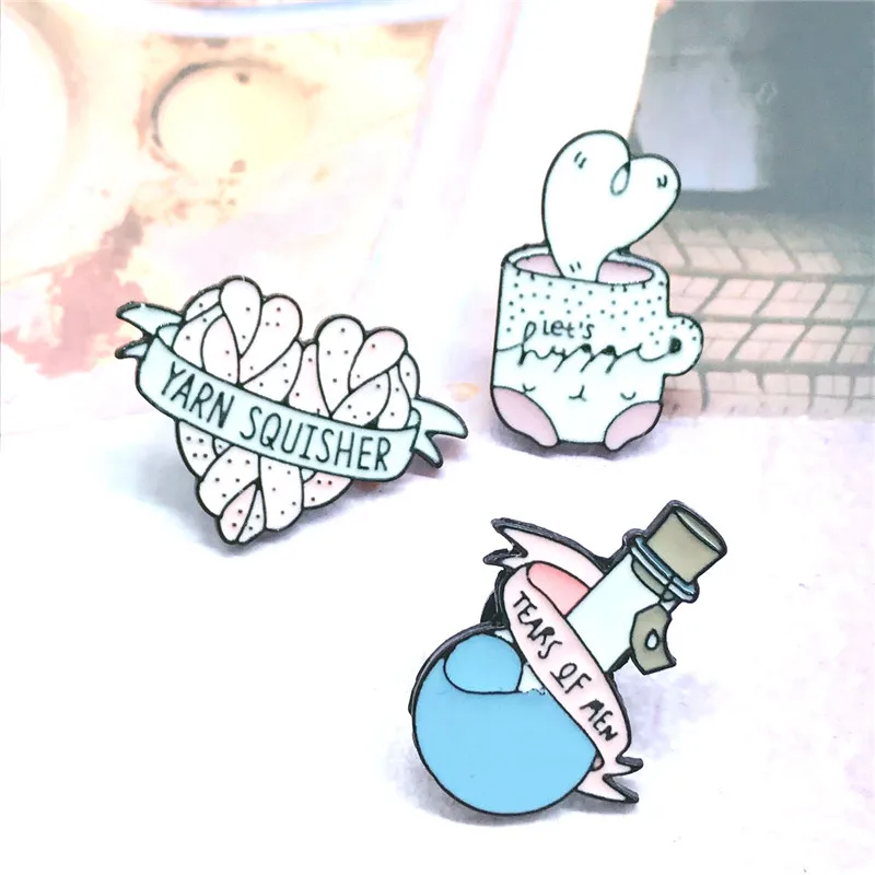 Новинка скрученная лента брошь в виде ленты для трусиков кофейных чашек мужчин