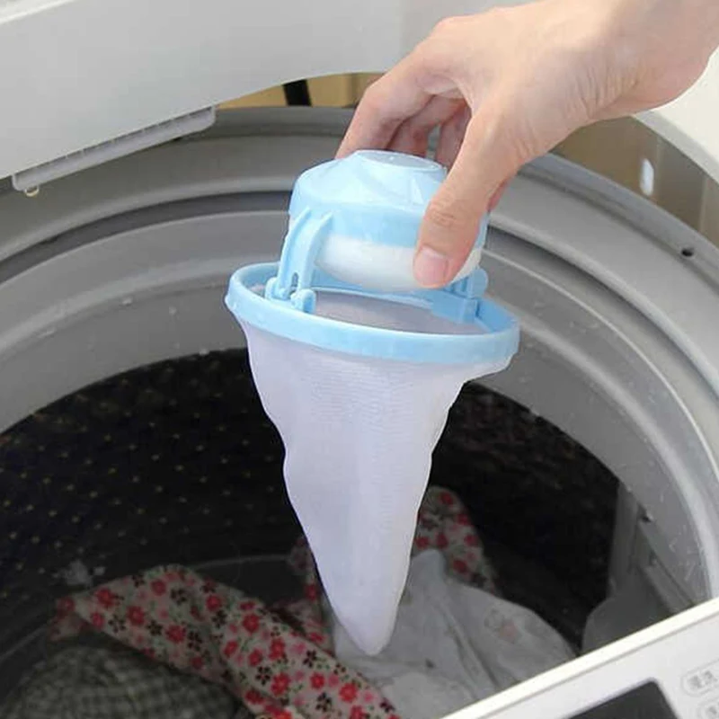 

10Pcs Washing Machine Filter Floating Lint Hair Catcher Mesh Filter Bag Floating Laundry Lint Mesh Bag,Ran Color