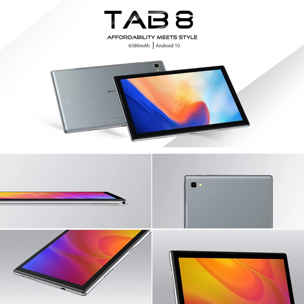 Blackview Tab 8 Tablet PC 10.1 inch 4GB+64GB Android 10 SC9863A Octa Core 1.6GHz, WiFi & Bluetooth 4G 6580mAh Battery 1920 *1200