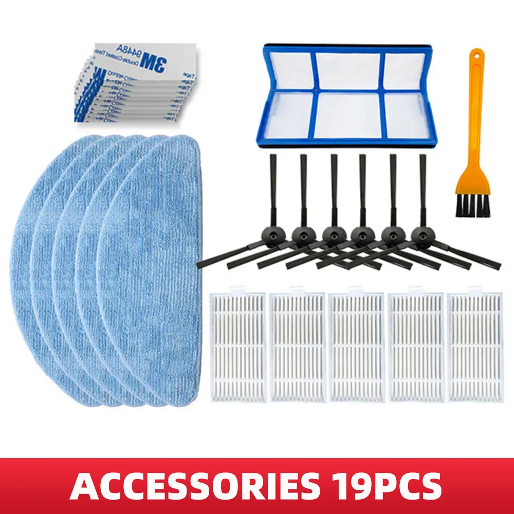 

Primary Filter Side Brush Hepa Filter Mop Rag For Chuwi iLife V5 V5s V5s Pro V3 V3s V50 X5 Robotic Vacuum Cleaner Spare Parts
