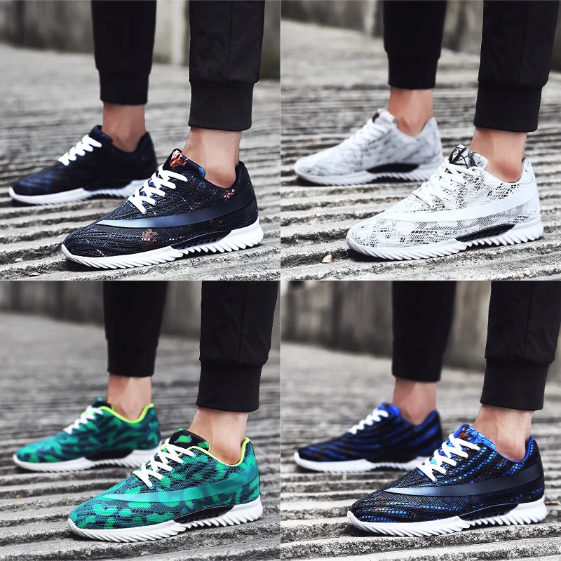 

2021 Spring Tide Shoes Korean All-match Casual Men's Shoes Camouflage Mesh Men's Shoes