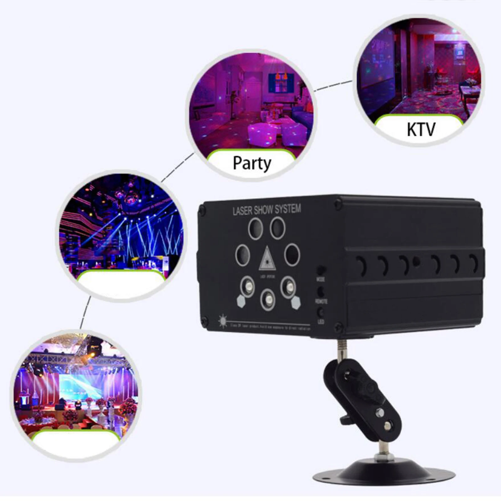 

LED Stage Light 7 Hole 120 Patterns Leds Projector Remite Control for Home Party KTV Disco Stage Bar Shopping Mall Wedding