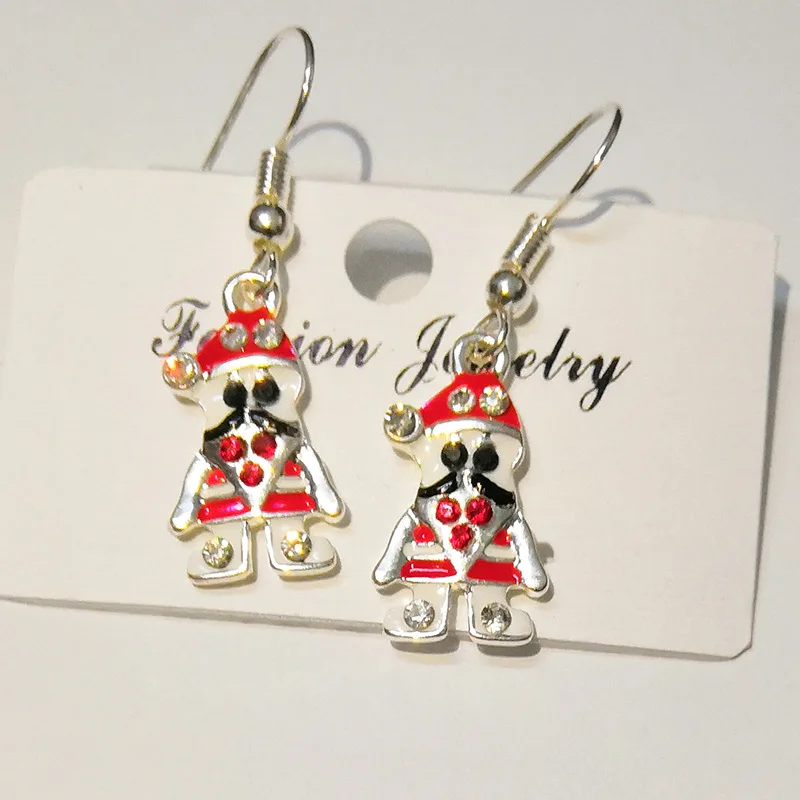 Звезды серьги в форме рождественской ёлки Новые Креативные модные лося снежинки